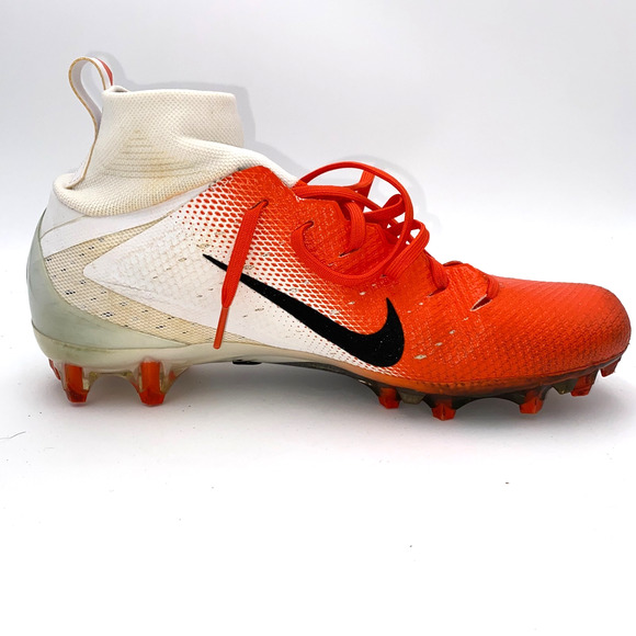 Nike Vapor Untouchable Pro 3 Mens 10 White/Orange Football Cleats 917165-106 main image 5